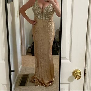 Rose gold long gown